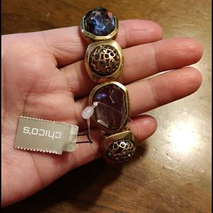 Chico's goldtone or silver tone bracelet